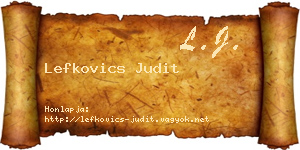 Lefkovics Judit névjegykártya