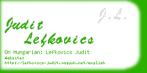 judit lefkovics business card